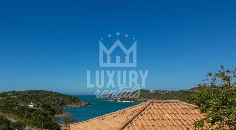 Linda Casa Em Condomínio com Quatro Suítes, Vistar Mar e Pró