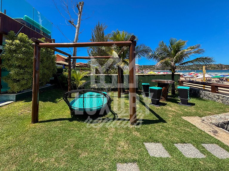 Mansão Pé na Areia com Dez Suítes em Geribá