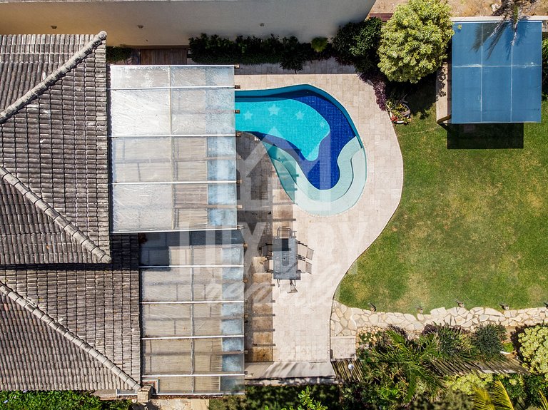 Mansão Pé na Areia da Praia de Geribá com Seis Suítes Por Lu