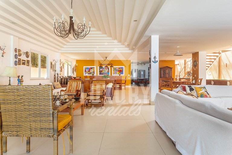 Mansão Pé na Areia da Praia de Geribá com Seis Suítes Por Lu