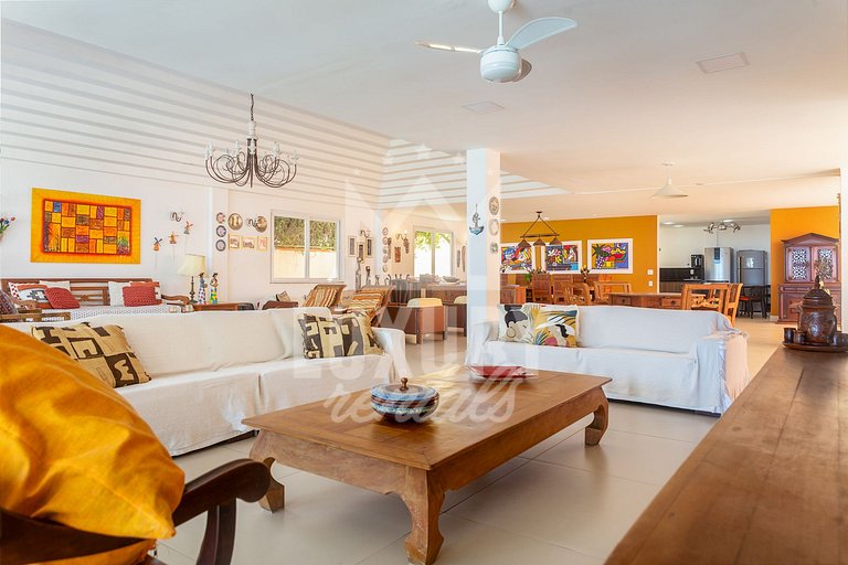 Mansão Pé na Areia da Praia de Geribá com Seis Suítes Por Lu