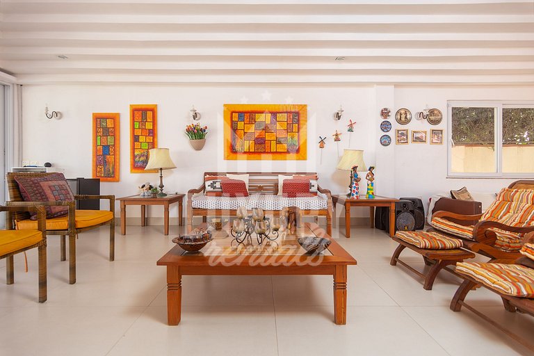 Mansão Pé na Areia da Praia de Geribá com Seis Suítes Por Lu