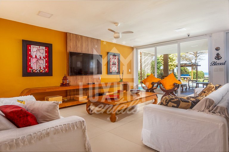 Mansão Pé na Areia da Praia de Geribá com Seis Suítes Por Lu