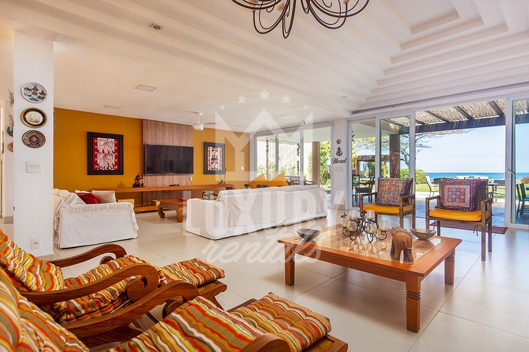 Mansão Pé na Areia da Praia de Geribá com Seis Suítes Por Lu