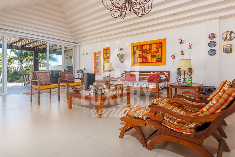 Mansão Pé na Areia da Praia de Geribá com Seis Suítes Por Lu