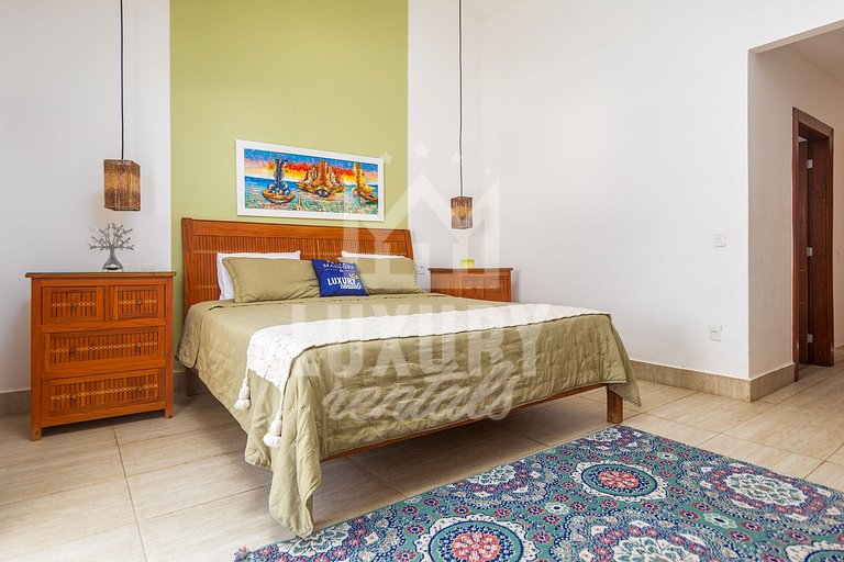 Mansão Pé na Areia da Praia de Geribá com Seis Suítes Por Lu