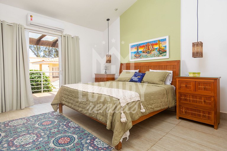 Mansão Pé na Areia da Praia de Geribá com Seis Suítes Por Lu