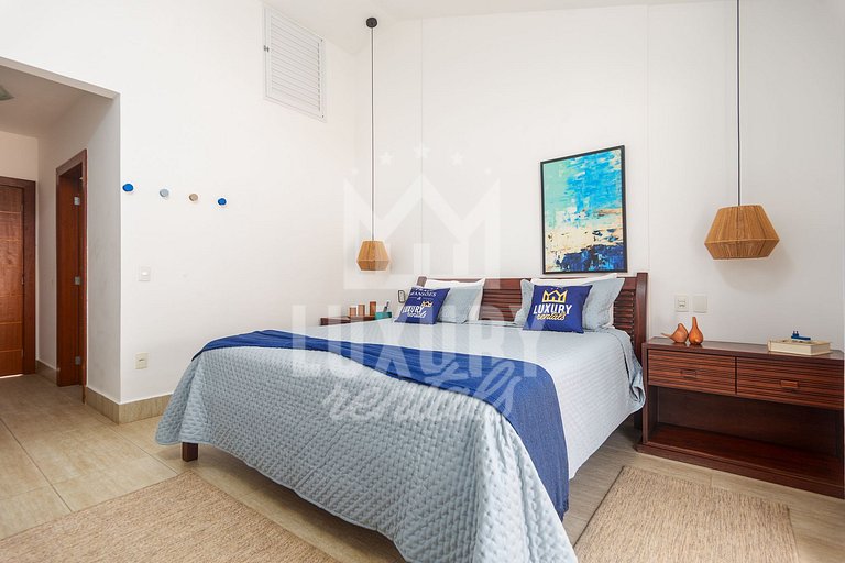 Mansão Pé na Areia da Praia de Geribá com Seis Suítes Por Lu