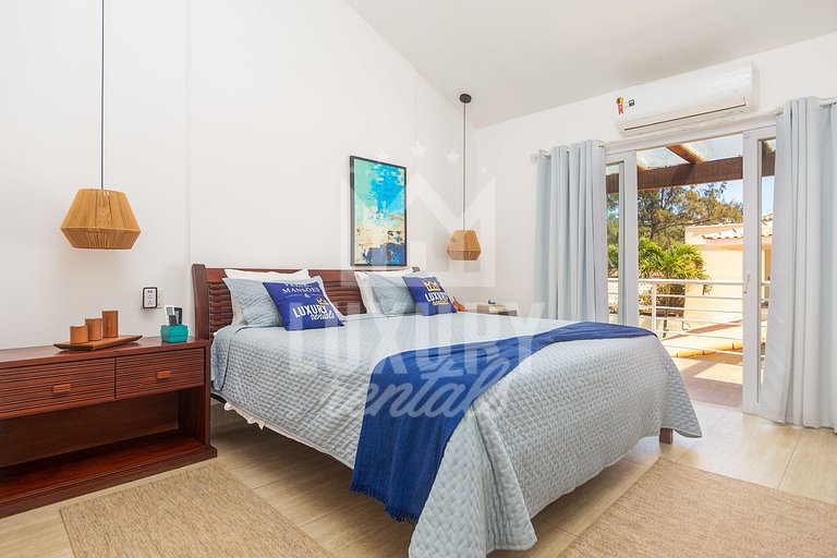 Mansão Pé na Areia da Praia de Geribá com Seis Suítes Por Lu