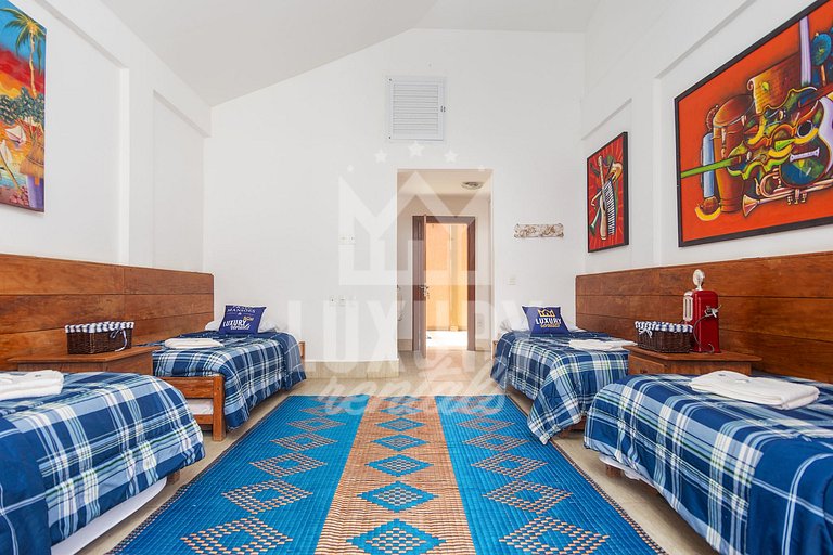 Mansão Pé na Areia da Praia de Geribá com Seis Suítes Por Lu