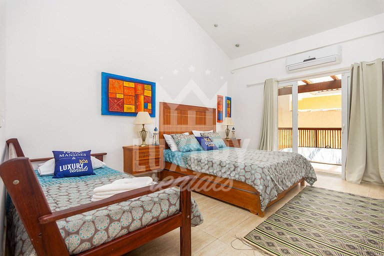 Mansão Pé na Areia da Praia de Geribá com Seis Suítes Por Lu