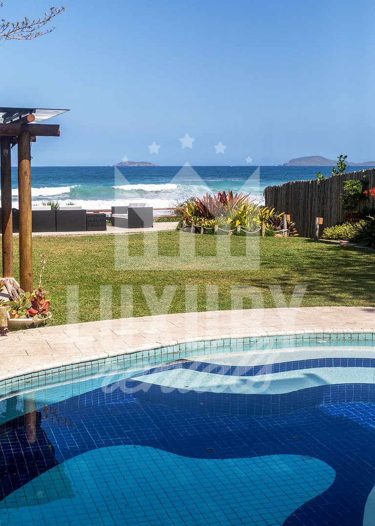 Mansão Pé na Areia da Praia de Geribá com Seis Suítes Por Lu